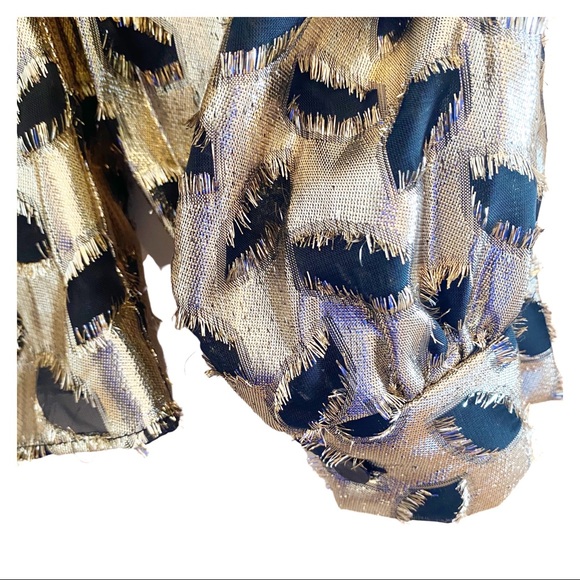 VINTAGE - TRANSITIONS by SEARS METALLIC BLOUSE - Picture 10 of 10